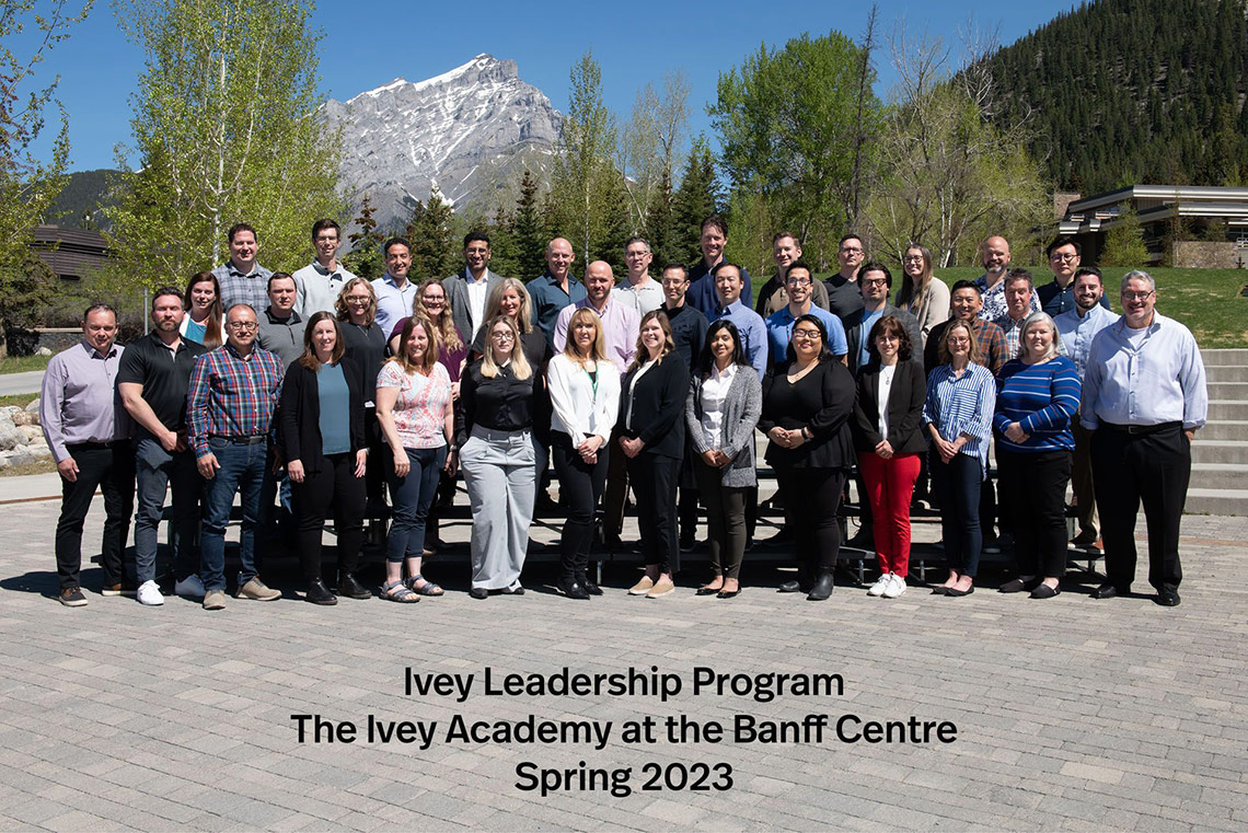 Ivey Leadership Program participants in Banff, Alberta