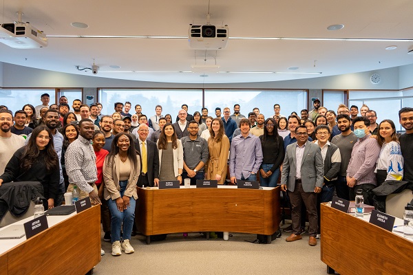 Victor Fedeli with MBA students