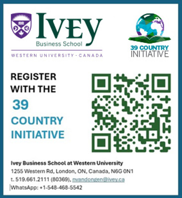 Register with the 39 Country Initiative QR code